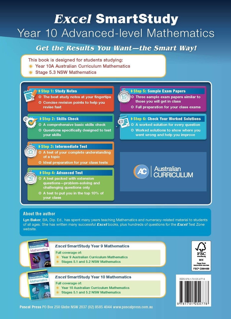 Excel SmartStudy - Advanced Mathematics Year 10 - The Leafwhite Group
