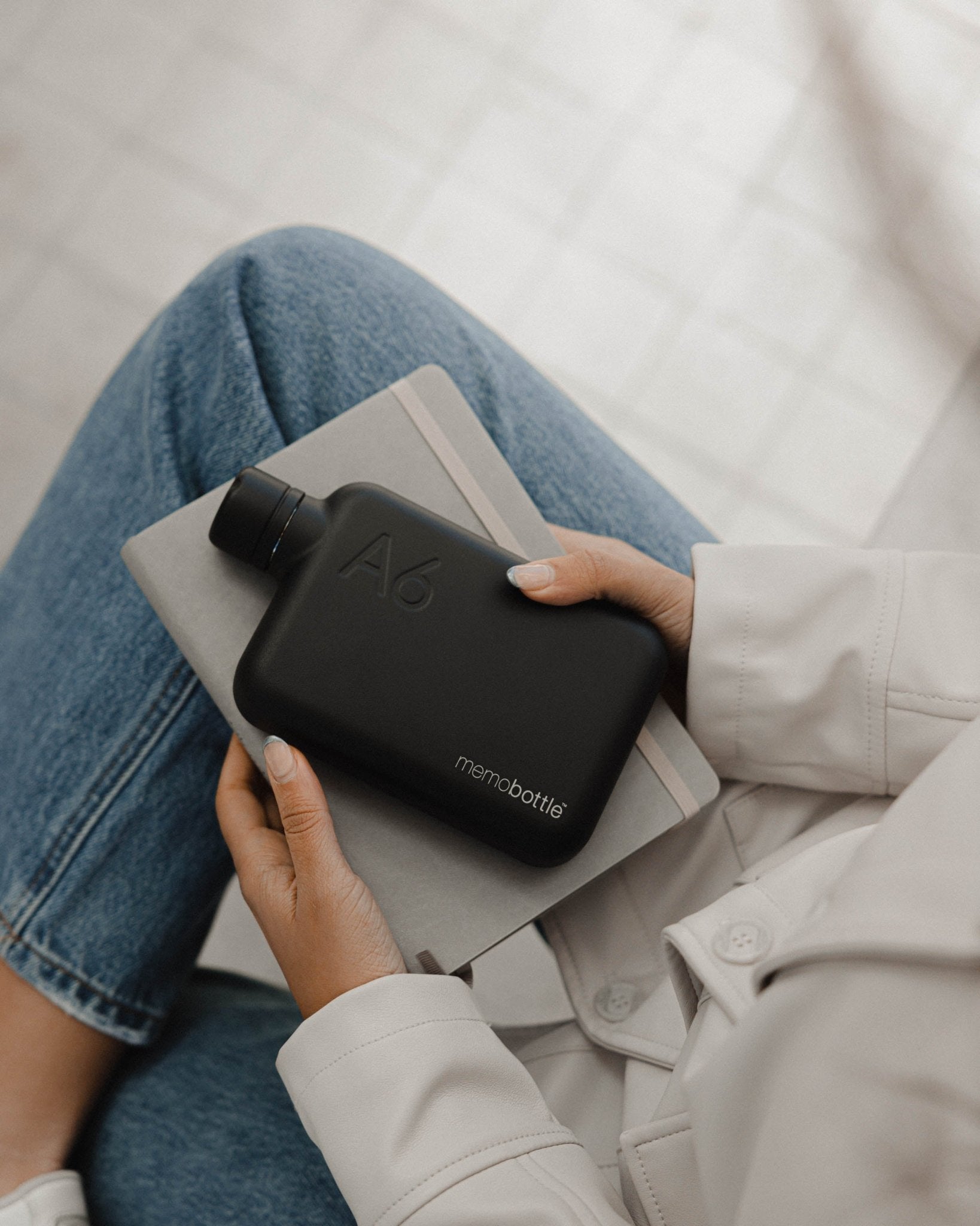 A6 Stainless Steel memobottle (Black) 500ml / 16oz - The Leafwhite Group