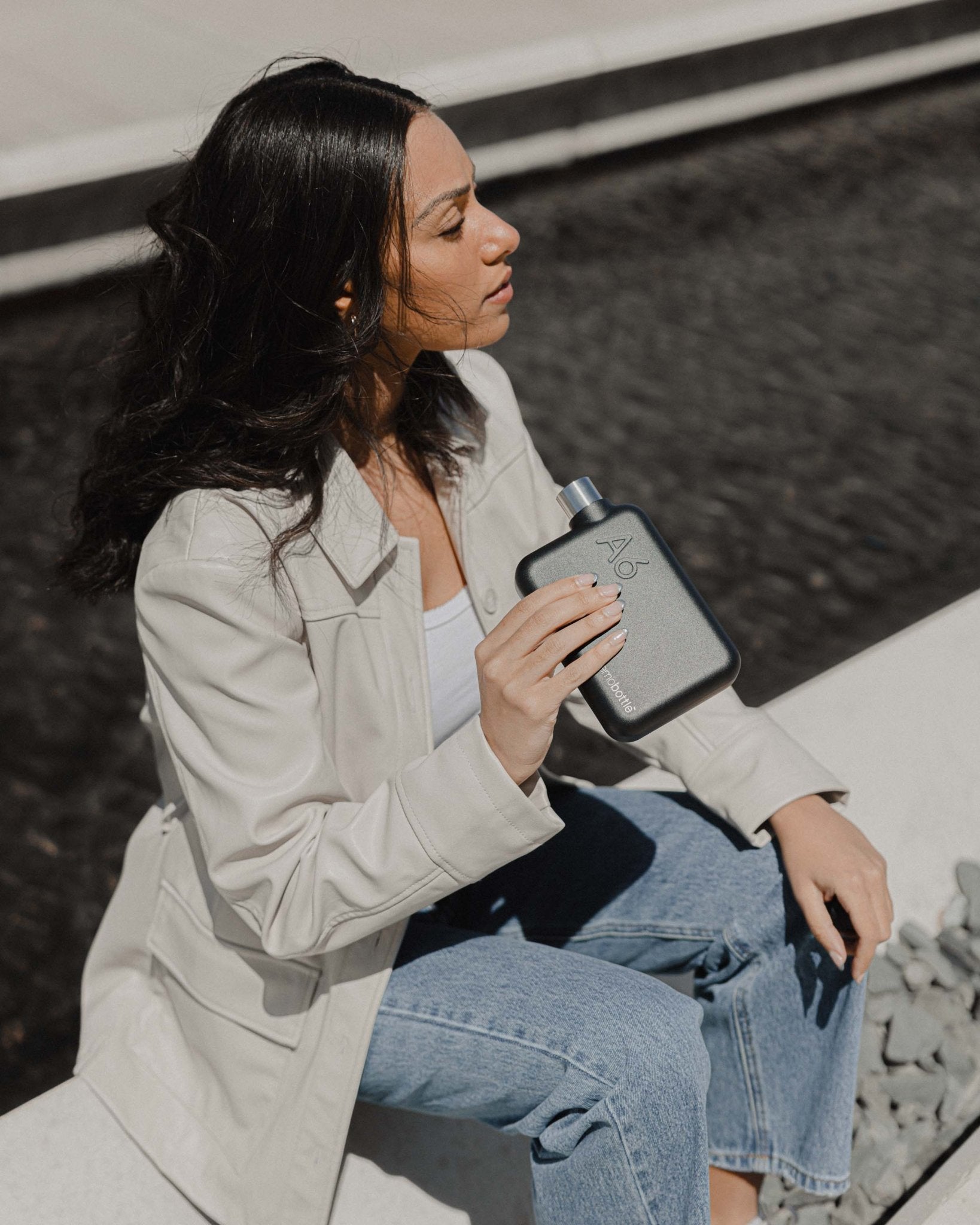 A6 Stainless Steel memobottle (Black) 500ml / 16oz - The Leafwhite Group