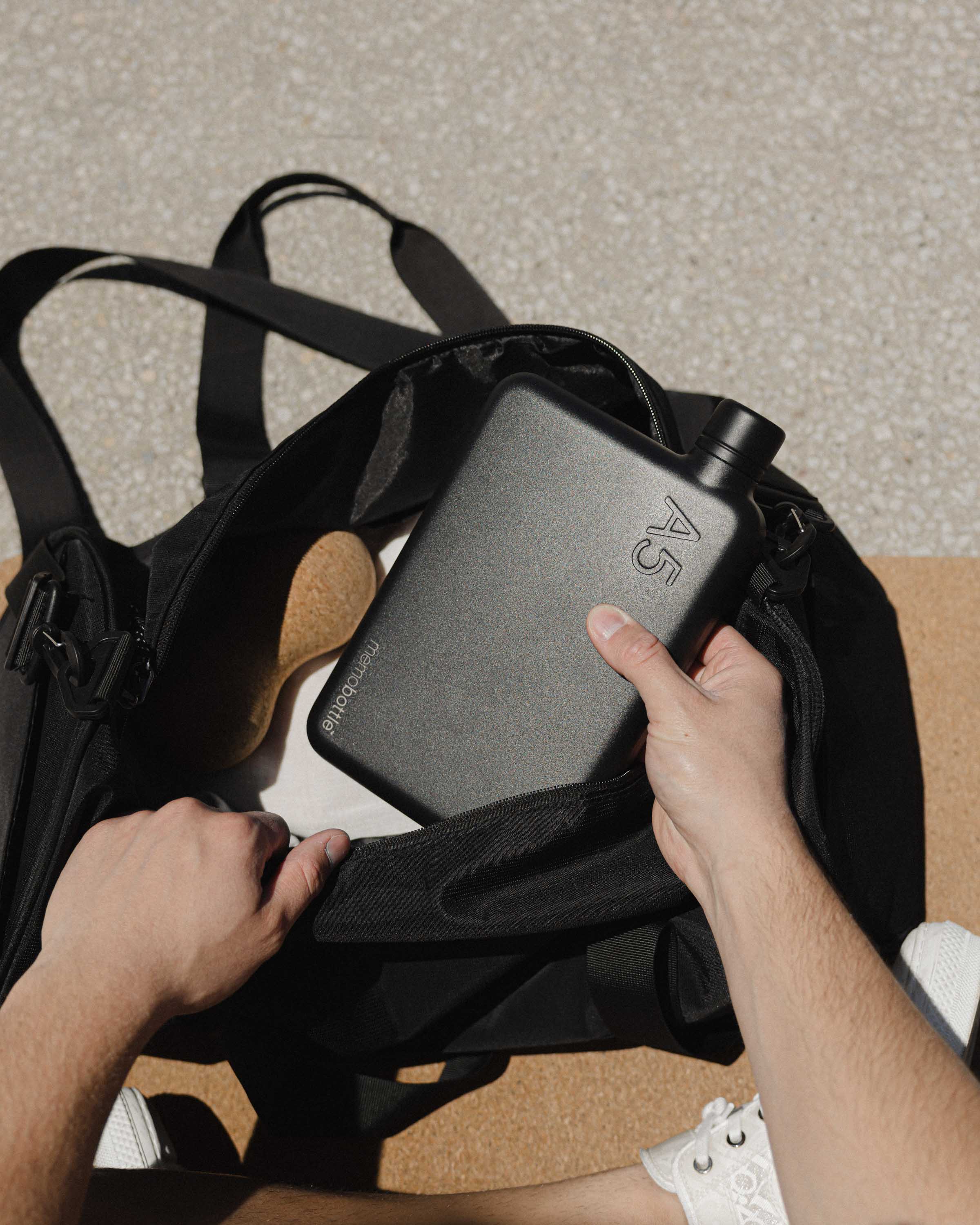 A5 Stainless Steel memobottle (Black) 1080ml / 36oz - The Leafwhite Group