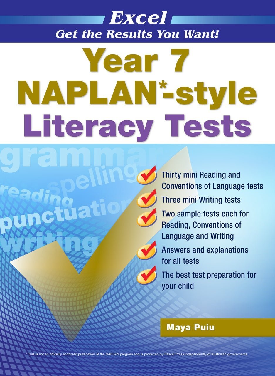 Excel - Year 7 NAPLAN* - style Literacy Tests - The Leafwhite Group