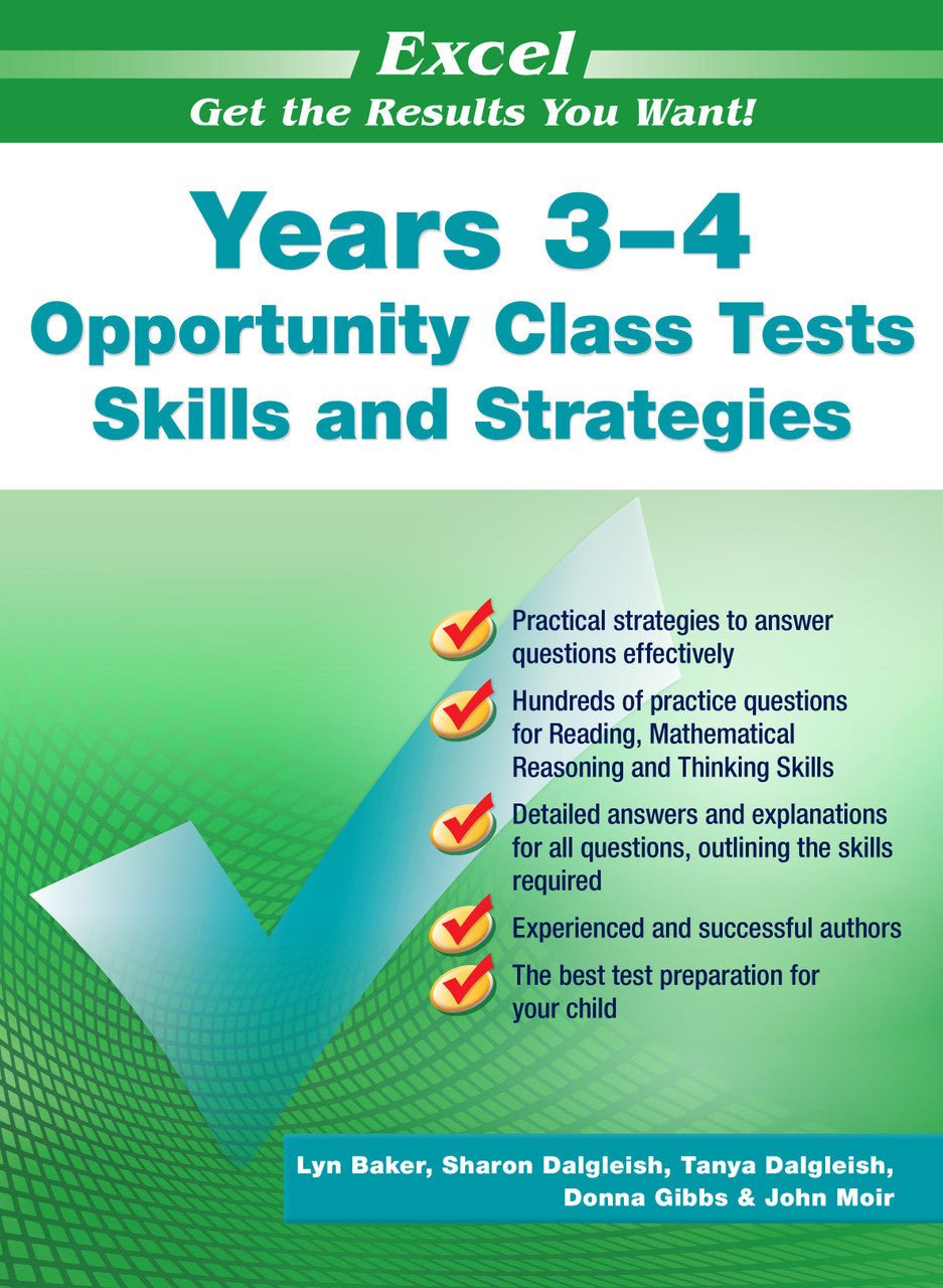 Excel Test Skills - Opportunity Class Tests Skills and Strategies Years 3 - 4 - The Leafwhite Group