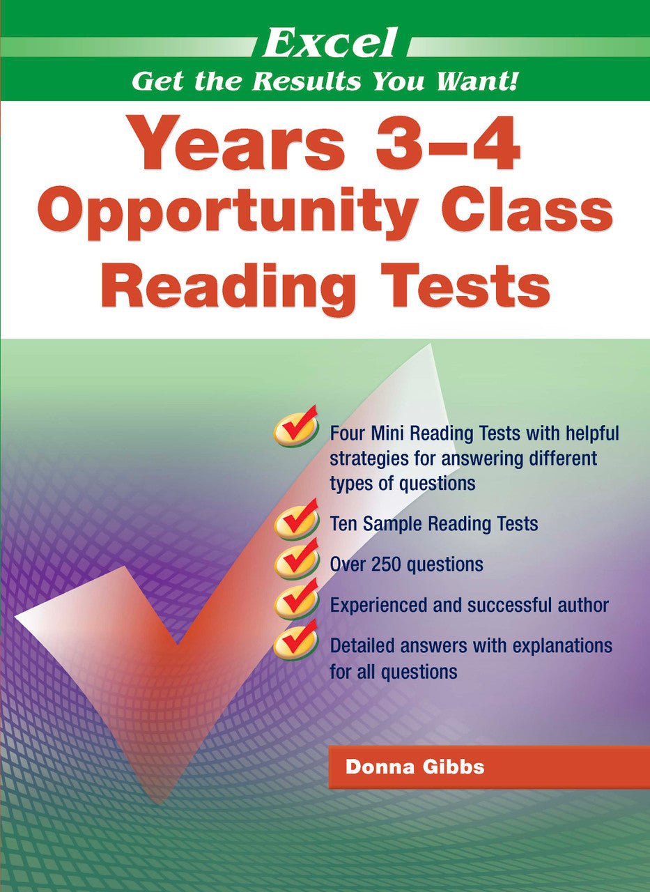Excel Opportunity Class Reading Tests Years 3 - 4 - The Leafwhite Group