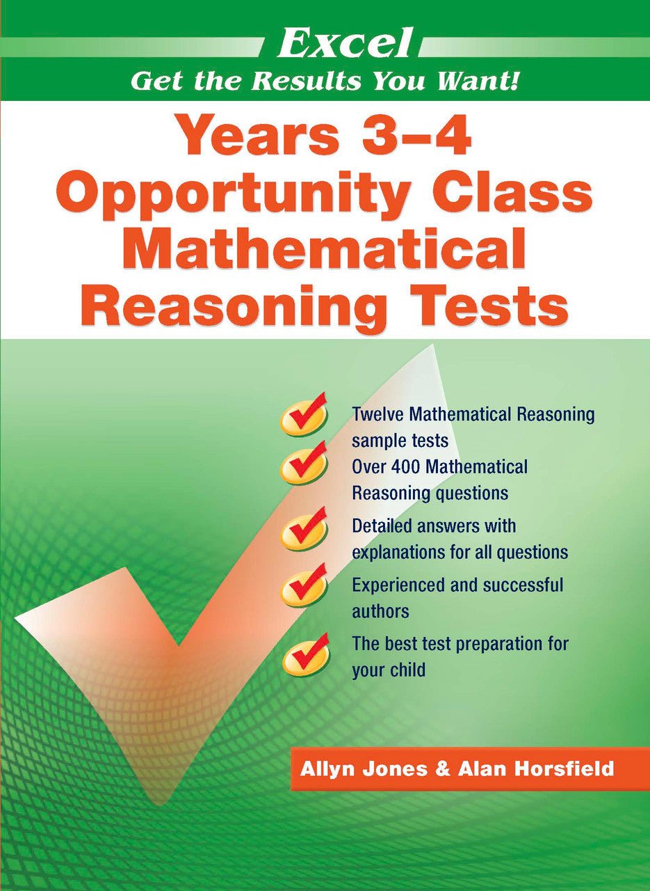 Excel Opportunity Class Mathematical Reasoning Tests Years 3 - 4 - The Leafwhite Group