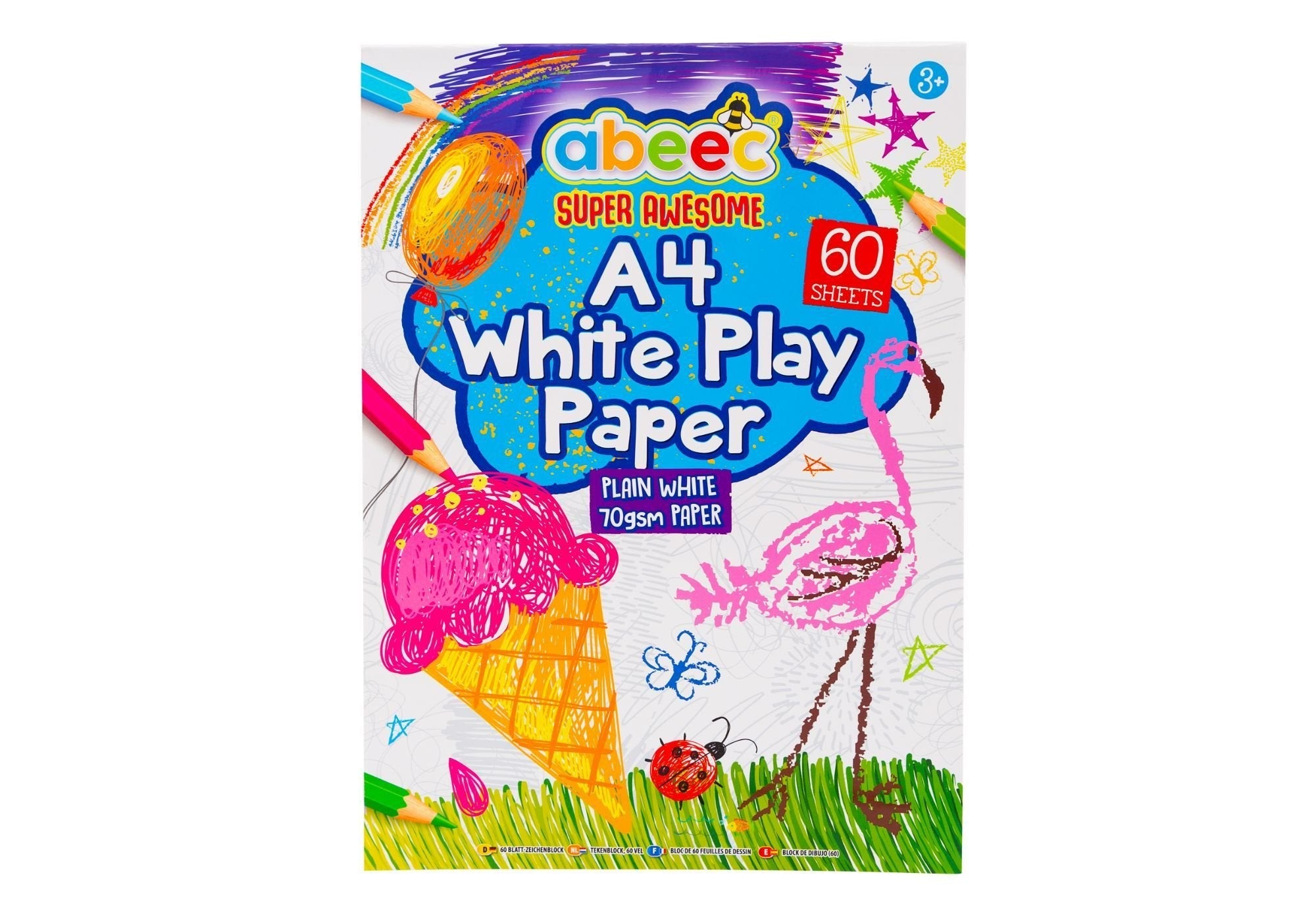ABEEC 3 Pack White Play Paper - The Leafwhite Group