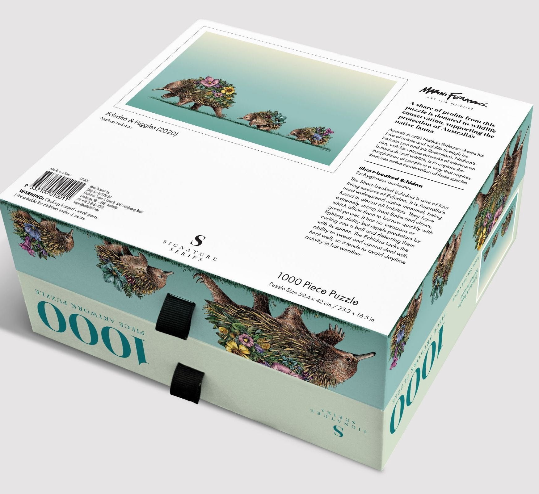 Signature Series 1000 Piece Jigsaw Puzzle Echidna & Puggles - The Leafwhite Group