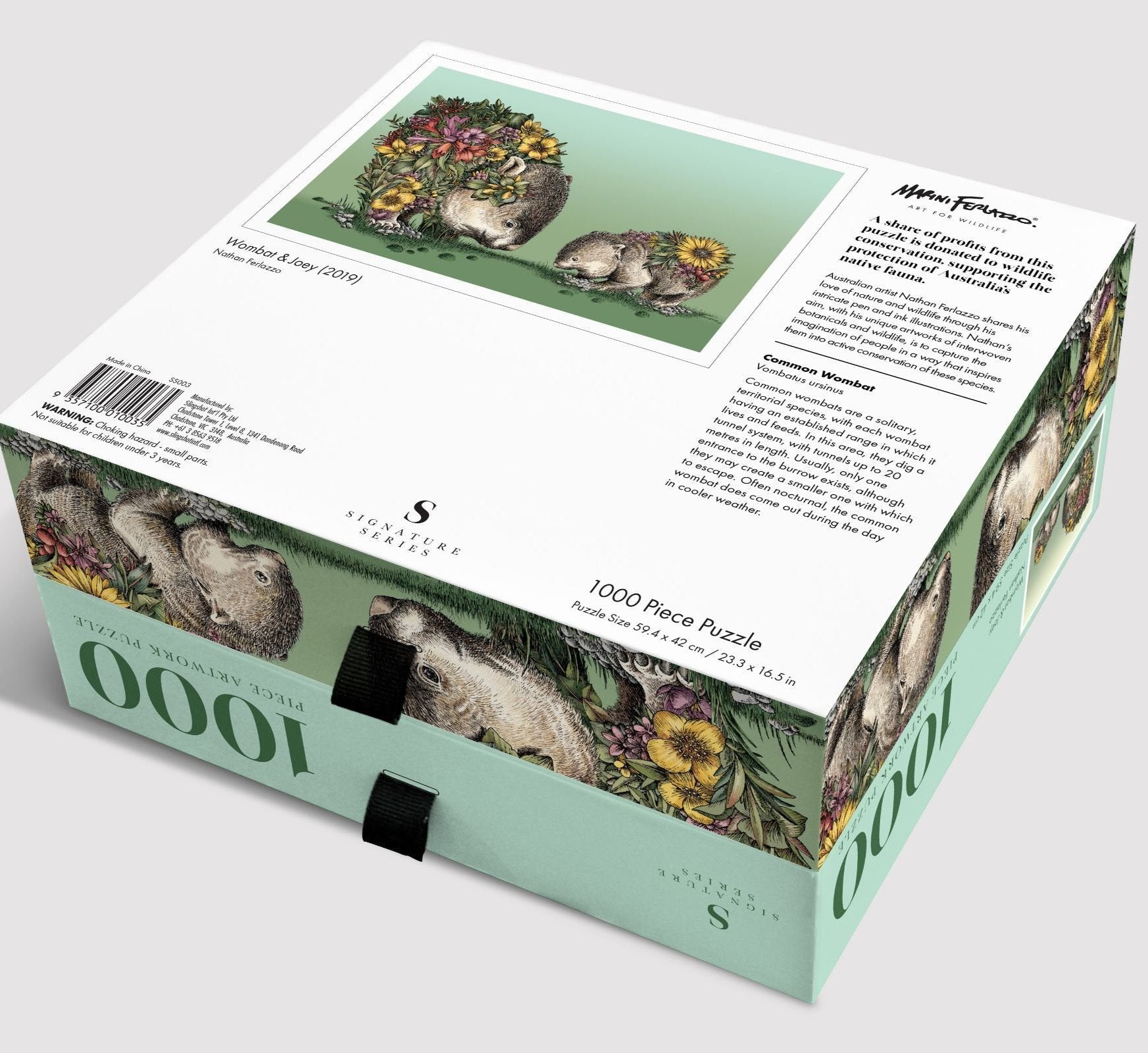 Signature Series 1000 Piece Jigsaw Puzzle Wombat & Joey - The Leafwhite Group