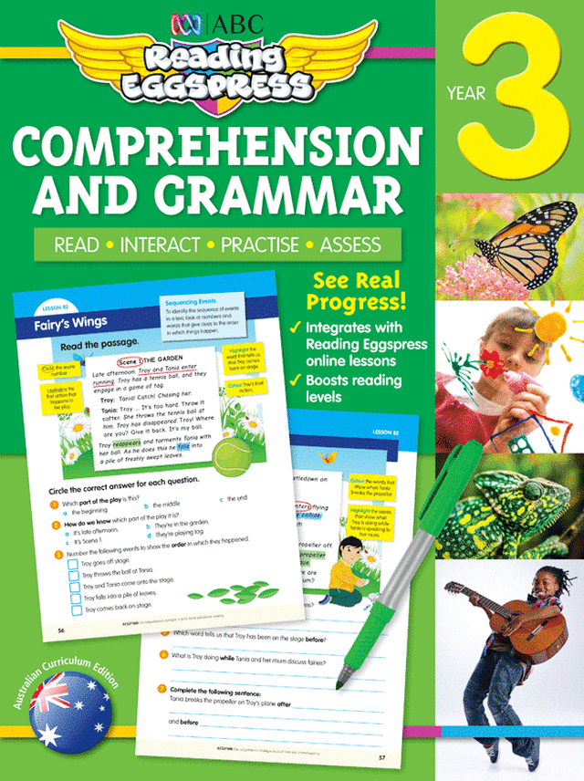 ABC Reading Eggspress - Comprehension and Grammar Workbook - Year 3 - The Leafwhite Group