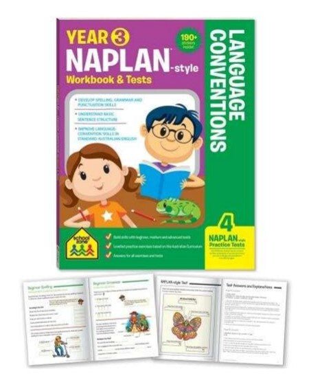 NAPLAN*-style Year 3 Language Convention Workbook and Tests (new cover) - The Leafwhite Group