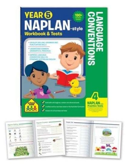 NAPLAN*-style Year 5 Language Conventions Workbook & Tests (new cover) - The Leafwhite Group
