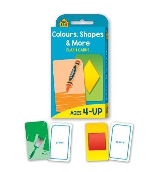 School Zone: Colours Shapes & More Flash Cards - The Leafwhite Group