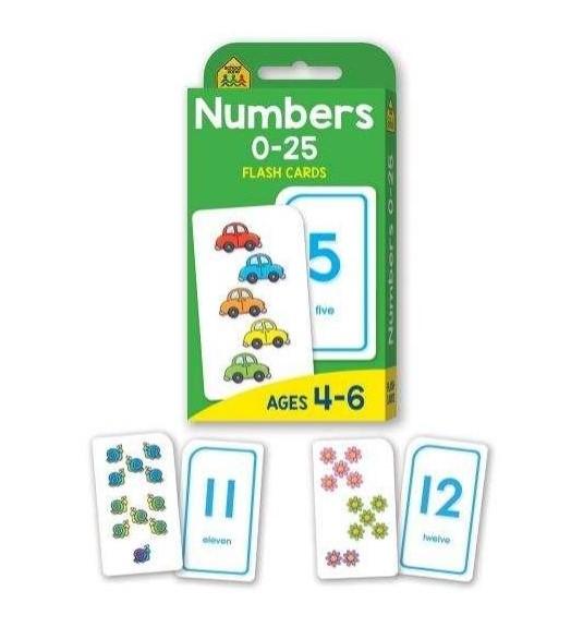School Zone: Numbers 0­-25 Flash Cards - The Leafwhite Group