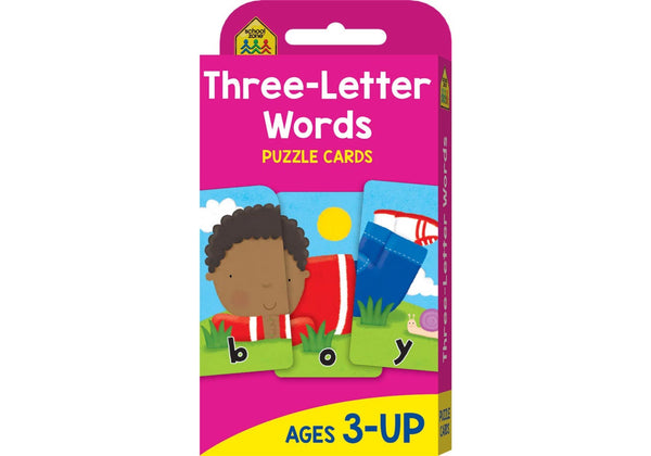 School Zone: Three-letter words puzzle cards - The Leafwhite Group