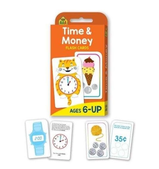 School Zone: Time & Money Flash Cards - The Leafwhite Group